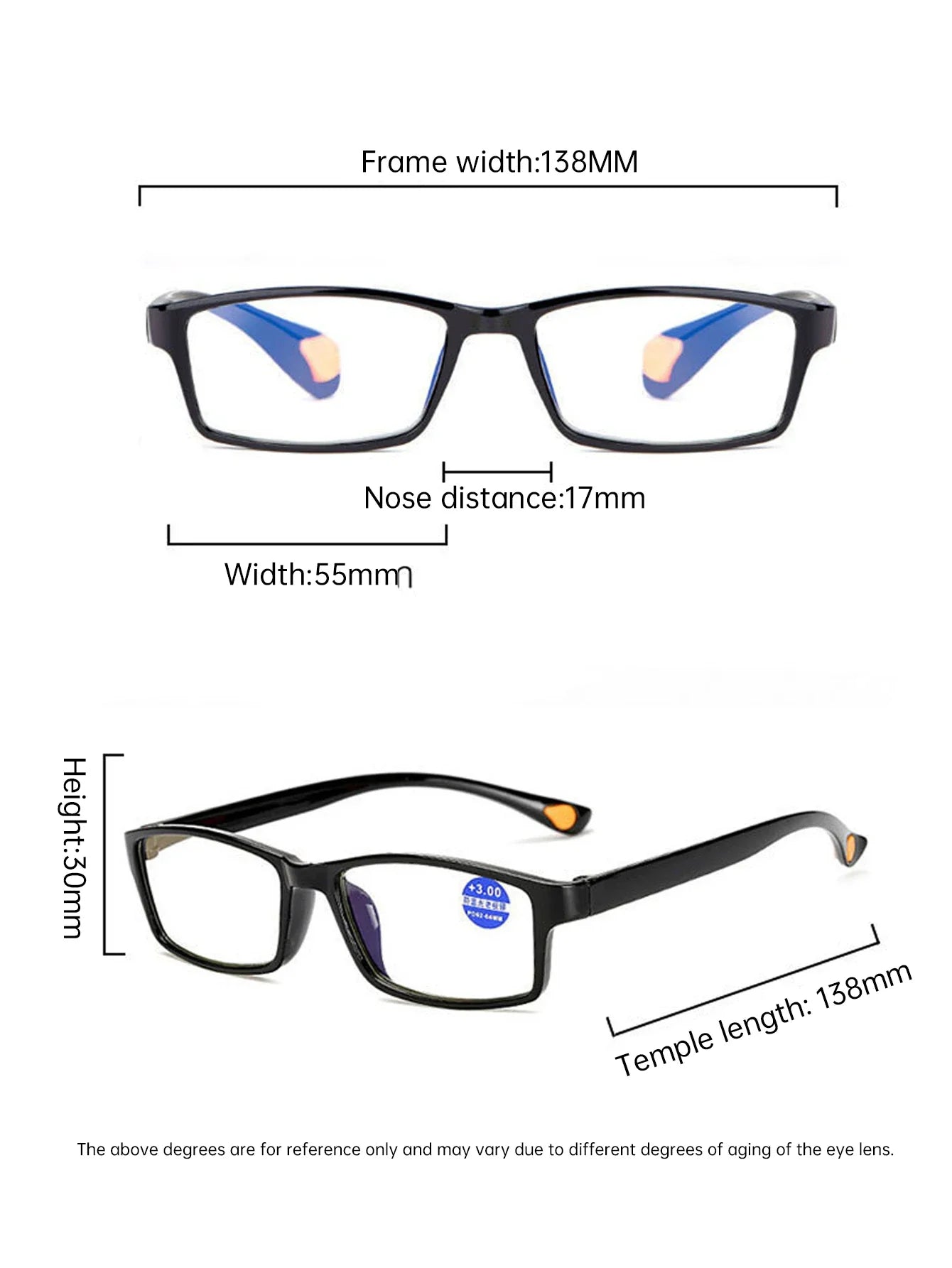Ultralight Reading Glasses – Anti Blue-Light Presbyopic Eyewear for Hyperopia +1.0 to +4.0