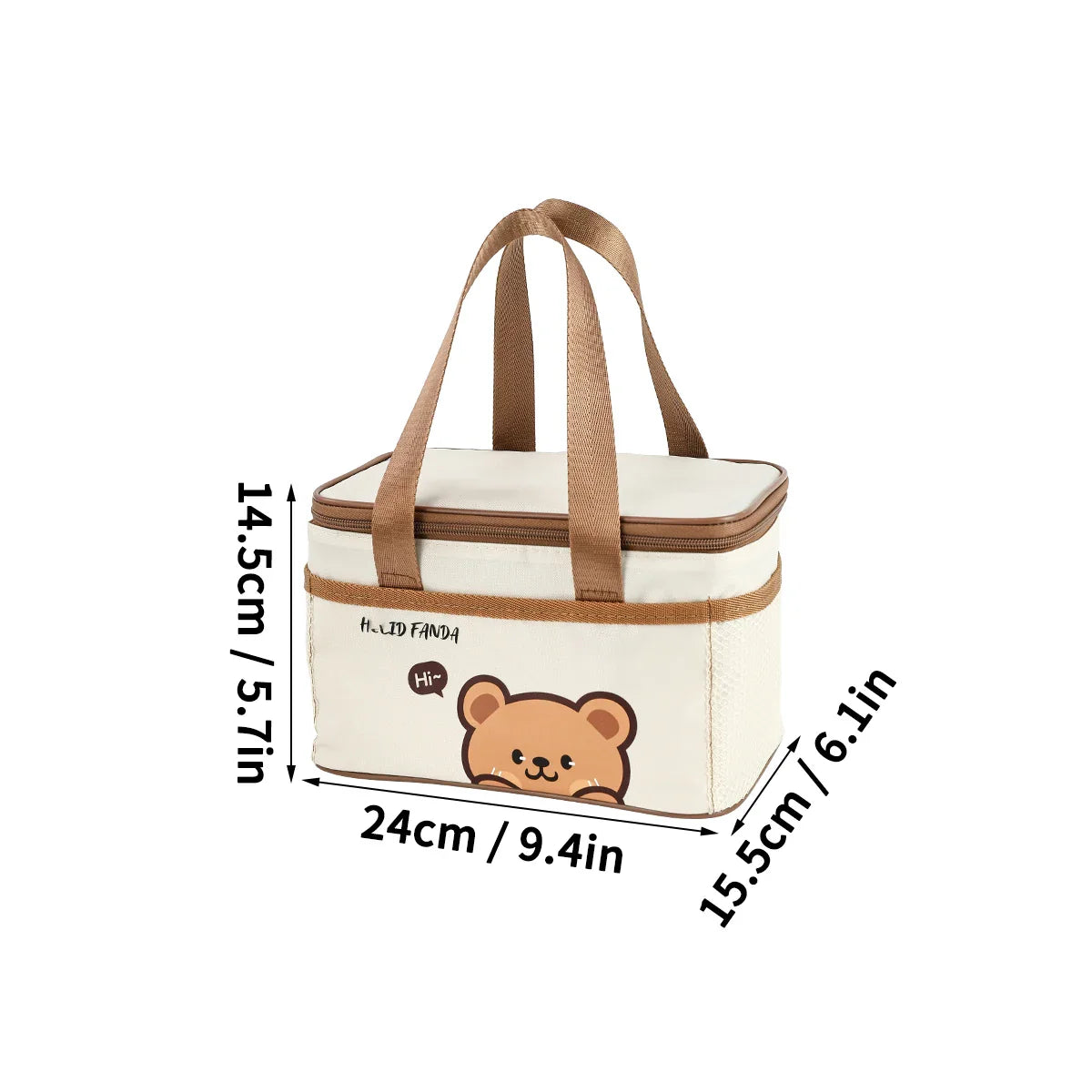 WORTHBUY Cute Thermal Lunch Bag – Large Capacity Insulated, Waterproof & Portable Picnic Cooler for Students