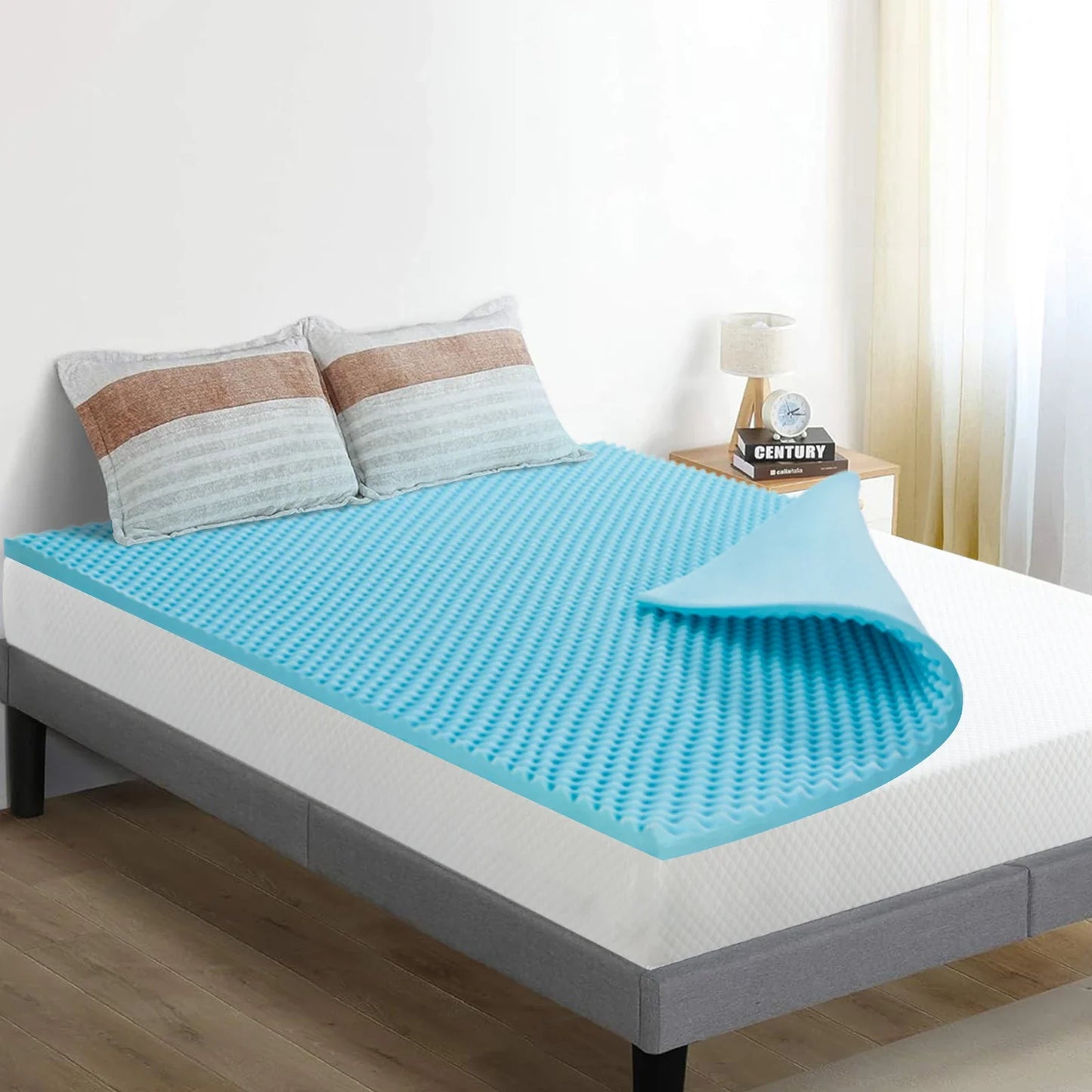 2", 3", 4" Full Memory Foam Mattress Topper - Gel-Infused Comfort Pad for Full/Double Bed, Soft Foam Mattress