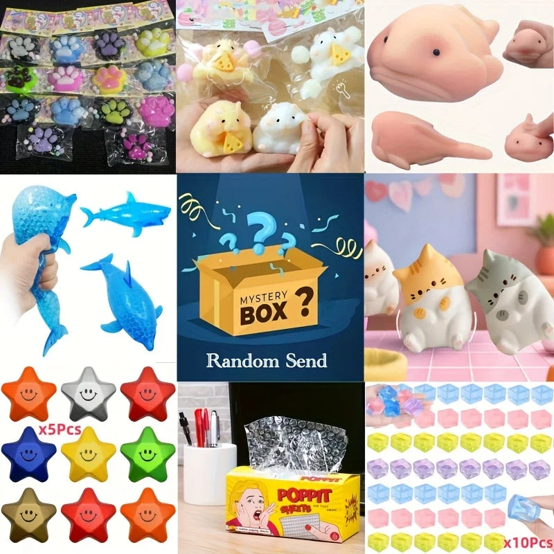 Squishy Multicolor Ice Ball Fidget Toy – Soft Pinch Pop Stress Relief for Kids & Adults, Fun Sensory Toy, Halloween & Christmas Gift