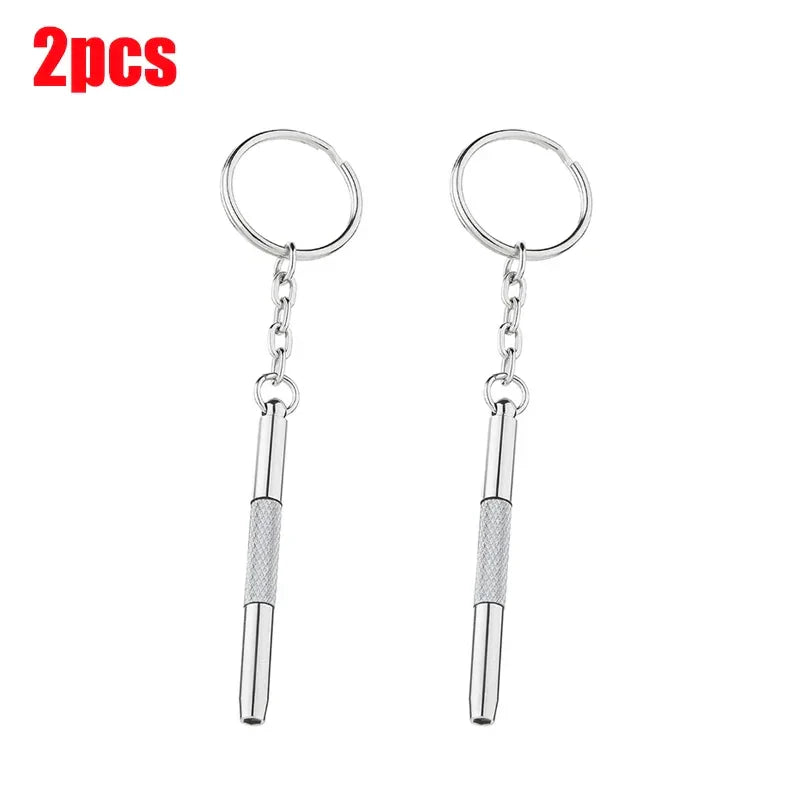 Steel Glasses Screwdriver Kit – Precision Eyeglass & Watch Repair Tools with Keychain, Portable Hand Tool Set