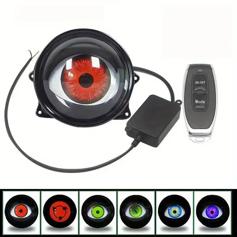 Dynamic Big Eye LED Fog Lights - 6-Mode Adjustable Color Car Lights for Universal Vehicle Models