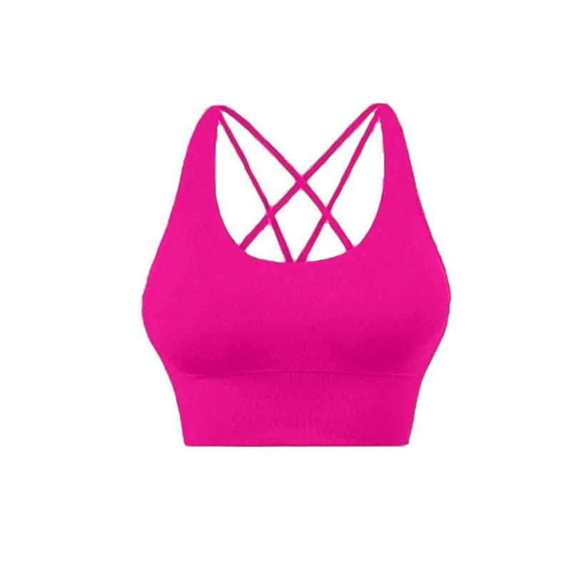 Women’s Summer Crossback Sports Bra — Breathable Fitness & Yoga Tank Top | Gym Crop Top