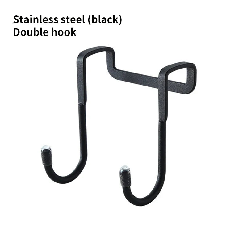 Stainless Steel Double S Hooks β Punch-Free Wall Hangers for Bathroom, Kitchen & Door Towel Storage