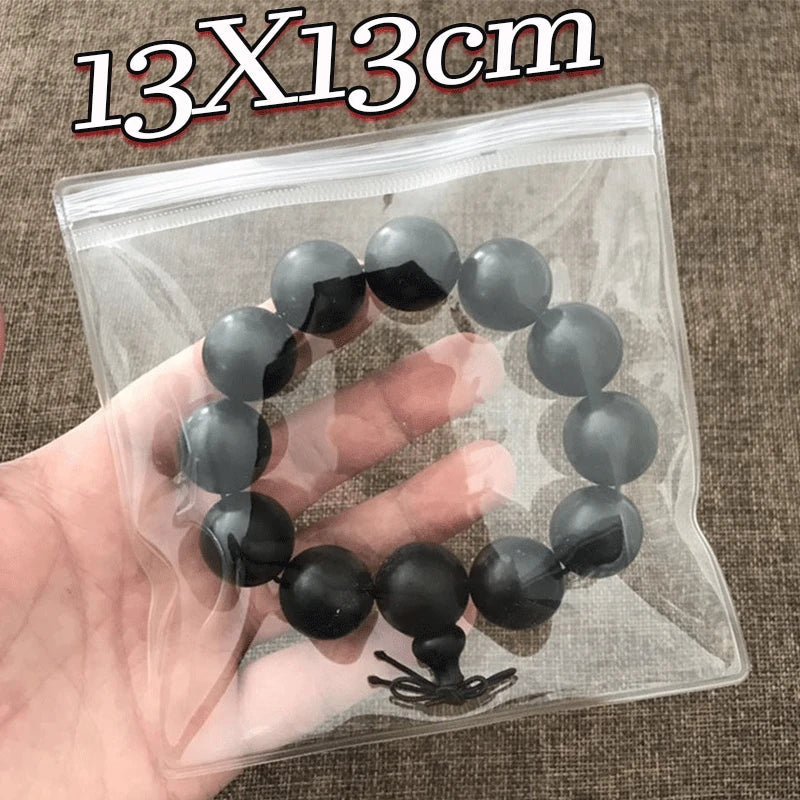 10/100pcs Thick PVC Jewelry Bags — Transparent Self-Sealing Pouches for Storage, Display & Anti-Oxidation Protection