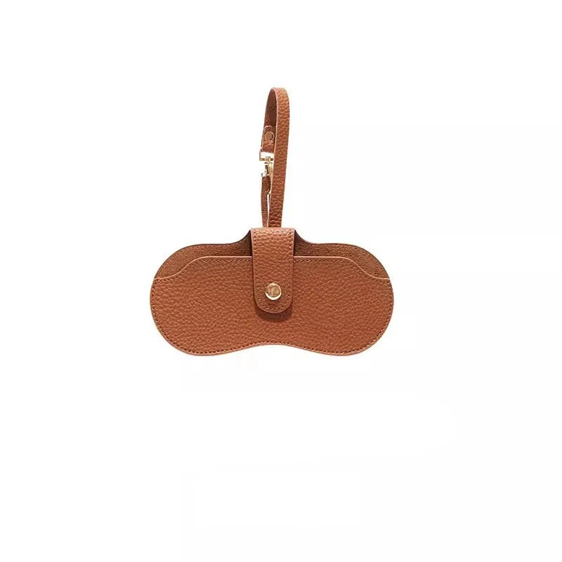 Portable Leather Sunglasses Pouch – Soft Slim Glasses Case Holder and Travel Organizer Bag