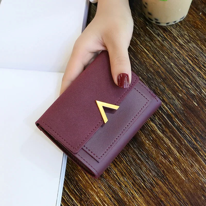 Luxury Mini Leather Wallet for Women – Small Short Fashion Purse with Credit Card Holder