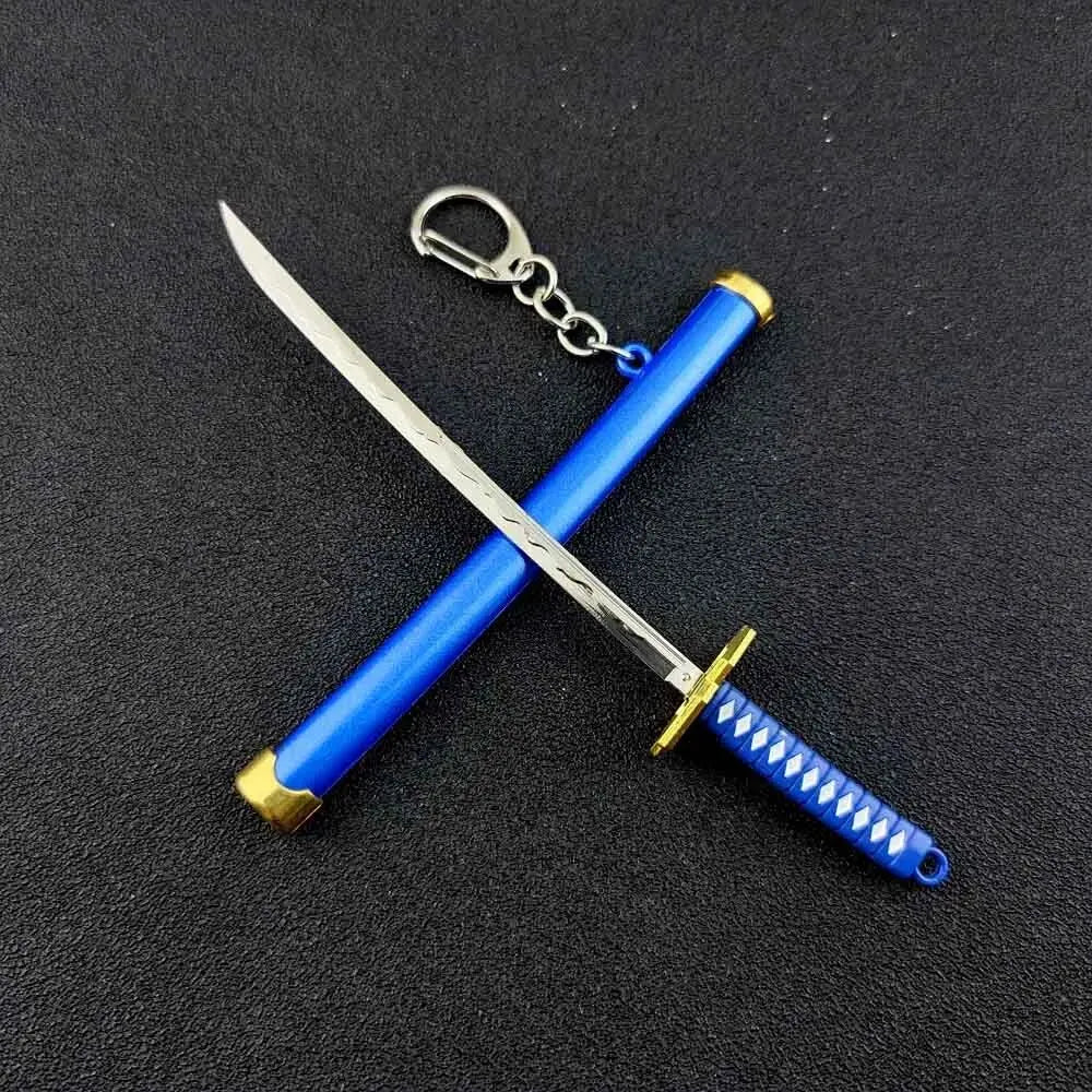 Mini Roronoa Zoro Samurai Sword Keychain – Anime Katana Toy for Men, Cosplay & Gifts