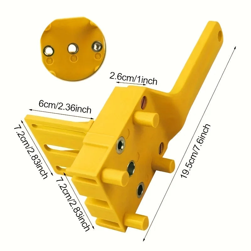 Woodworking Straight Hole Drilling Locator – Handheld Positioning Tool for Furniture Tenon & Wooden Board Connection