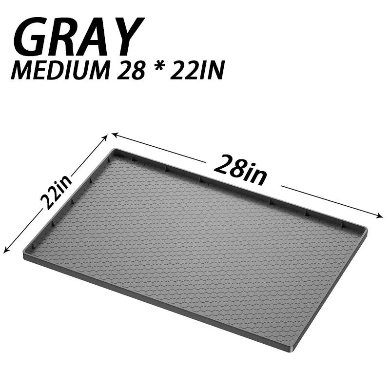 Waterproof Under Sink Mat | Flexible Silicone Cabinet Liner & Protector for Kitchen & Bathroom