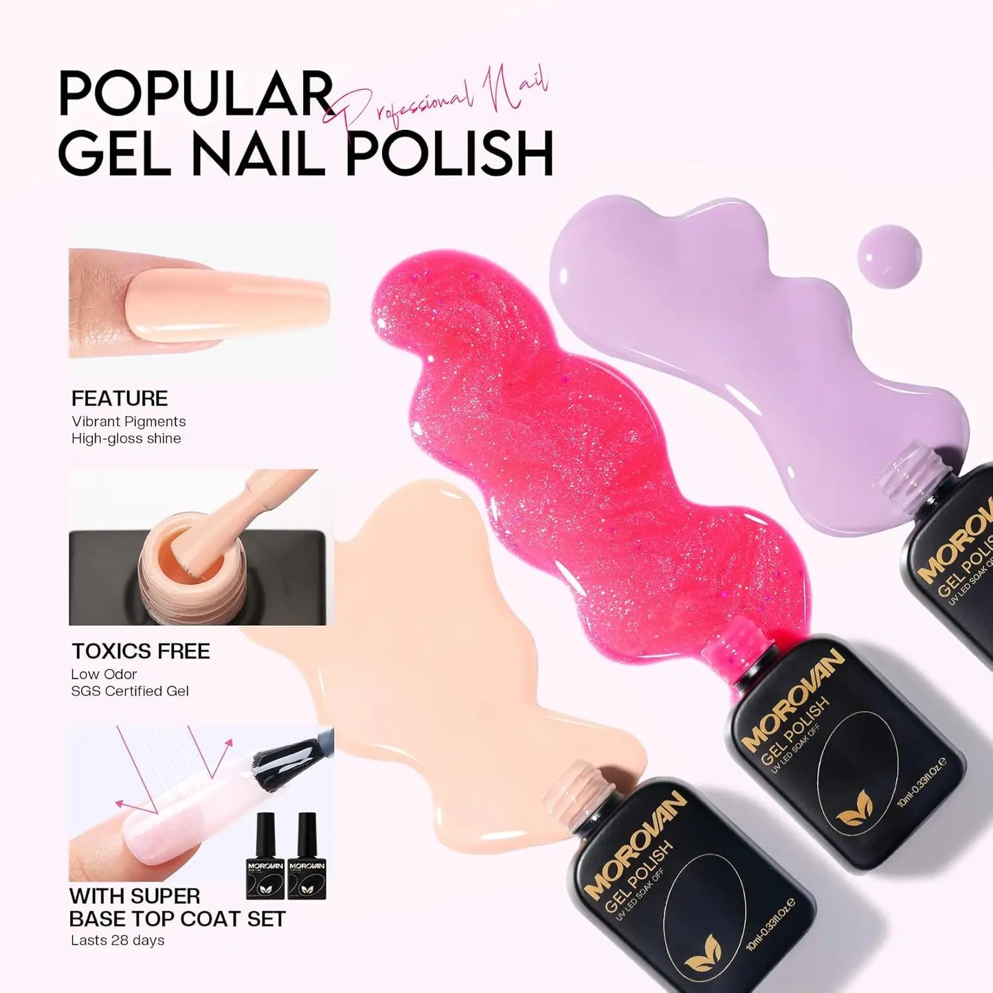 Morovan Beginner & Professional Nail Art Set with Diamond Powder — Acrylic Nail Kit