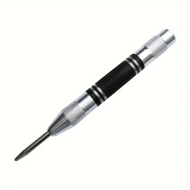 Heavy Duty Automatic Center Punch Tool – Spring Loaded Drill Hole Marker for Wood, Metal & Steel Carpentry