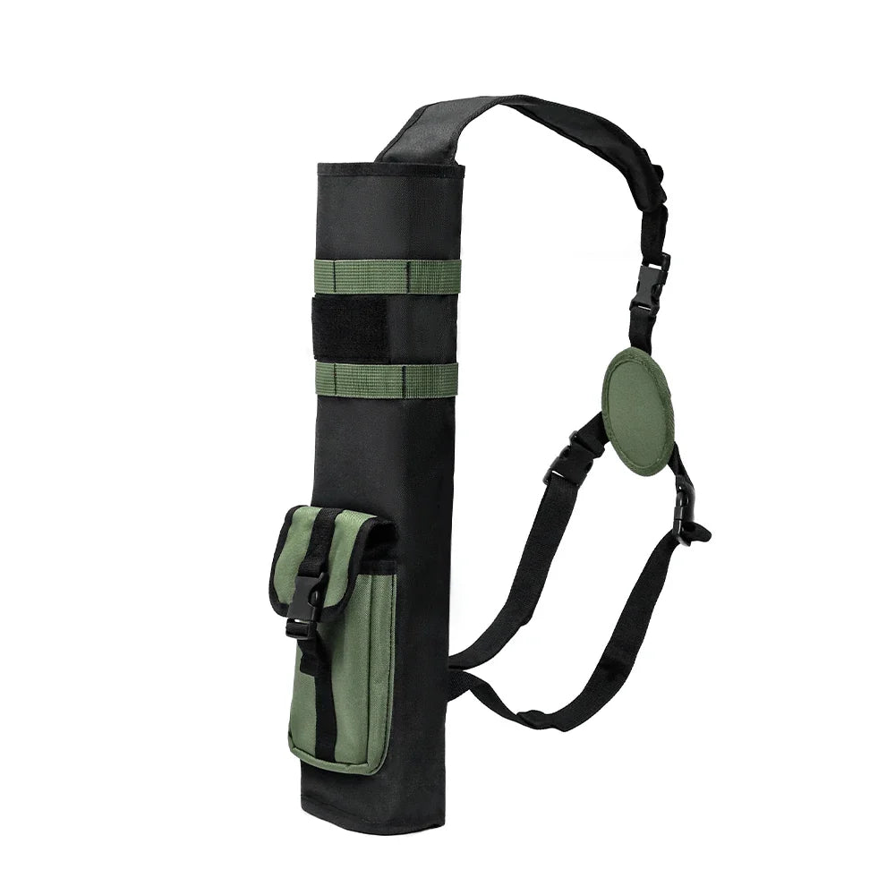 Tactical Archery Quiver with Molle System – Multi-Function Back Arrow Holder Bag with Pockets
