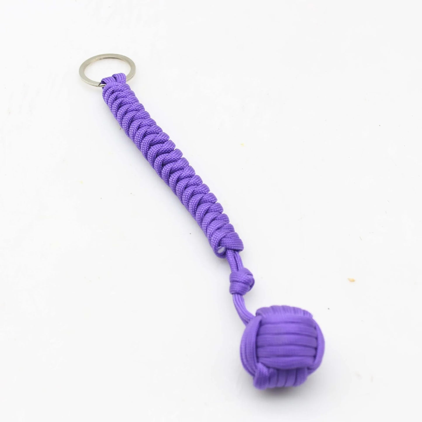 Black Monkey Fist Steel Ball – Outdoor Self-Defense Keychain for Survival & Personal Protection