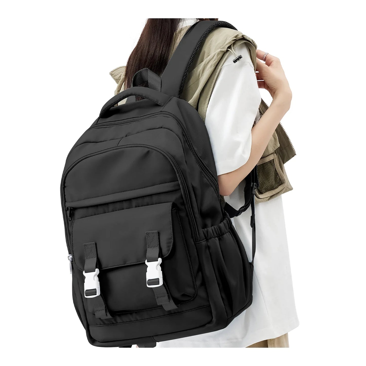 High-Capacity Student Backpack | Trendy Laptop & College Bag for Women, Girls, Travel & School BookBag