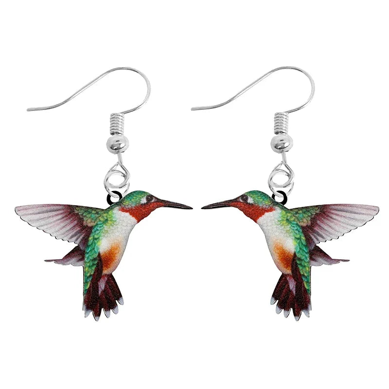 Cute Animal Acrylic Drop Earrings - Funny Custom Jewelry Gifts for Women & Girls with Rabbit, Parrot, Frog & Butterfly Designs