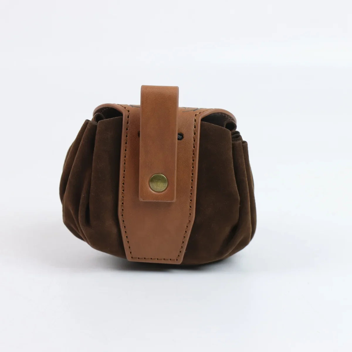 Medieval Faux Leather Waist Bag - Retro Drawstring Belt Pouch for Outdoor Wear, Cosplay and Coin Storage