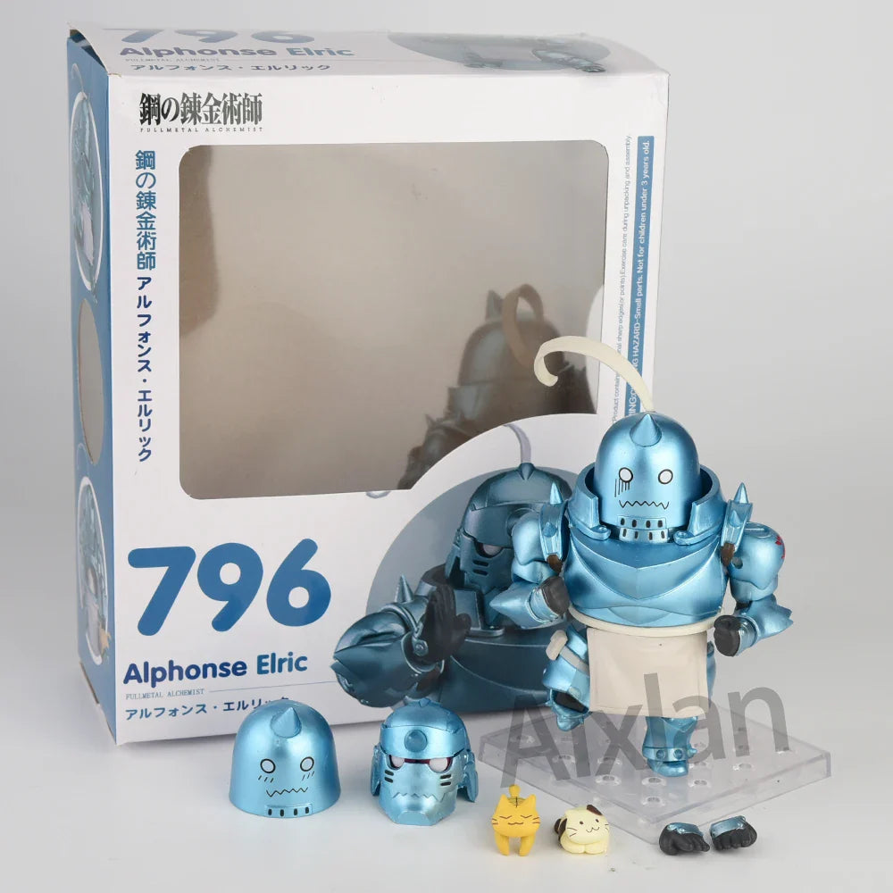 Aixlan#796 Fullmetal Alchemist Alphonse Elric Figure | 10CM Cute PVC Action Anime Collectible Figurine