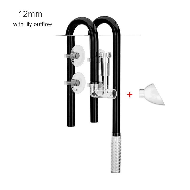 AQUAPRO Aquarium Inlet & Outlet Pipe Set – Plastic Skimmer Lily Flow for Fish Tanks & Bowls
