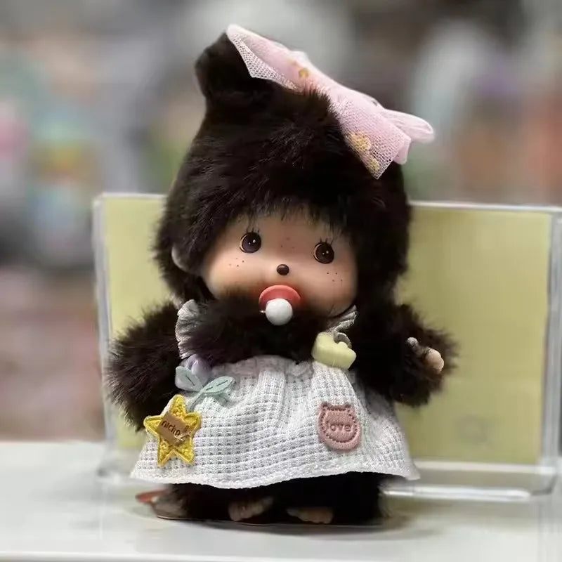 15cm DIY Monkey Plush Doll – Kawaii Dress-Up Pendant for Schoolbag, Cute Christmas & Children’s Gift