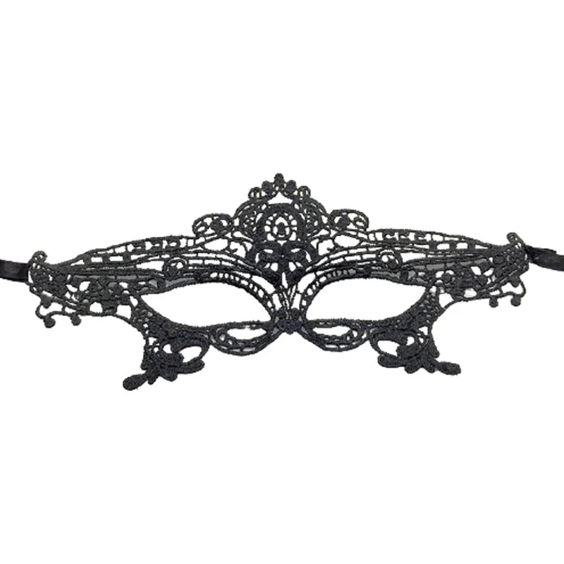 Black Queen Lace Mask — Embroidered Applique Masquerade Mask for Women, Party, Carnival, Wedding & Halloween Accessories