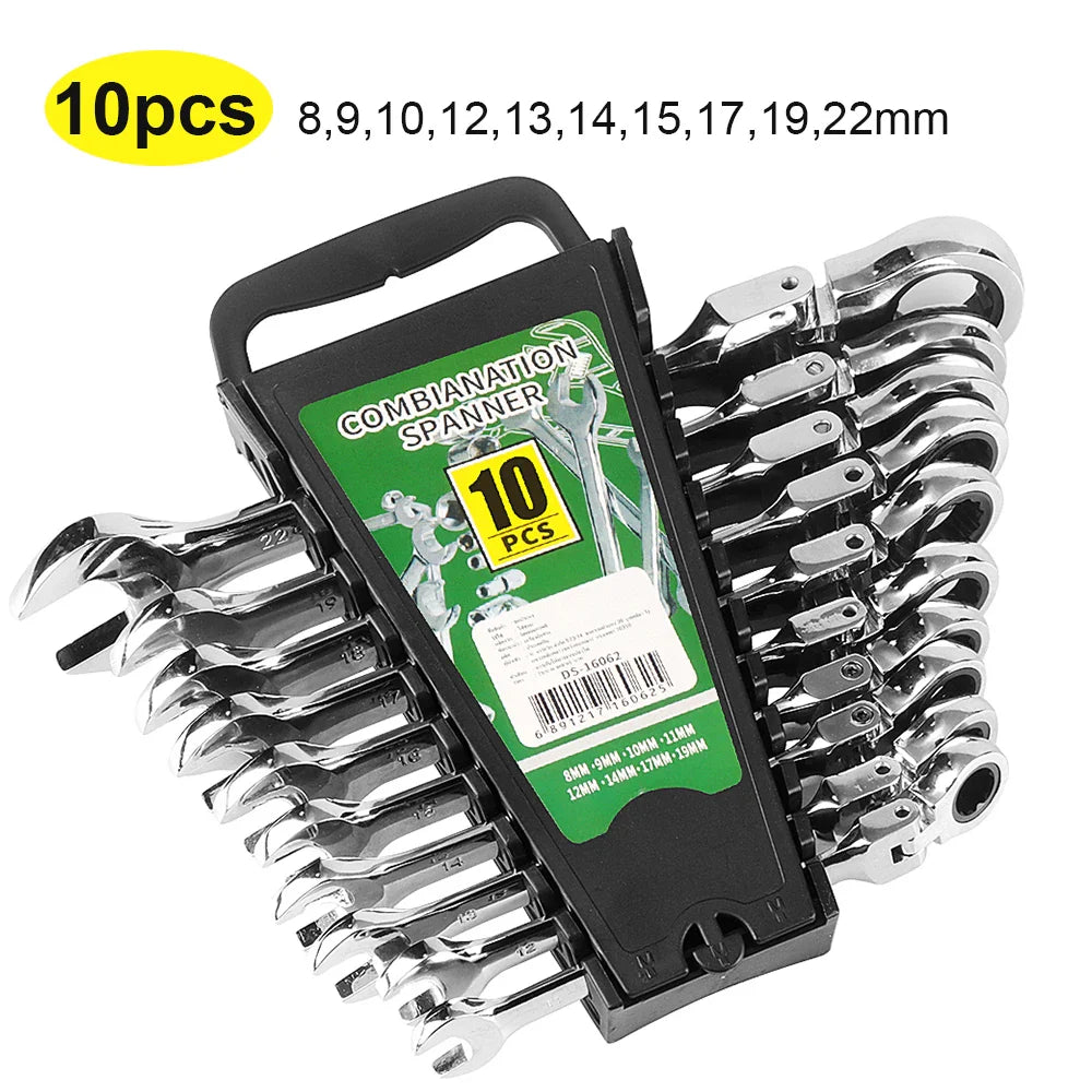 Professional Ratchet Wrench Set – Complete Socket & Flat Wrench Tool Kit for Automotive, Mechanical & DIY Use