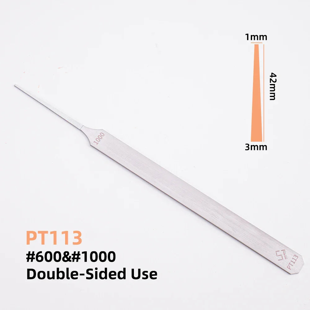 Double-Sided Model Sanding File – 1mm-3mm Narrow Nose for Deep Crevices and Small Model Parts