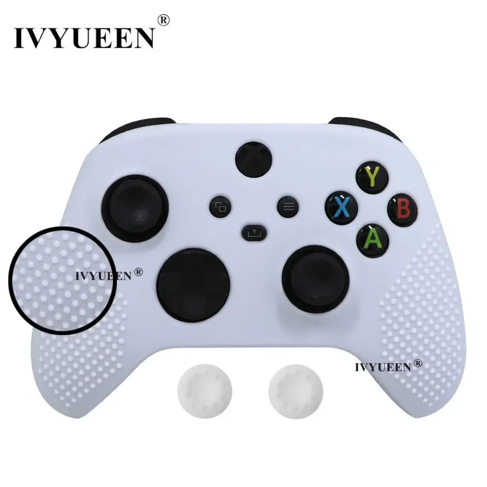 IVYUEEN MixColor Protective Silicone Case for Xbox Series S/X Controller — Thumbstick Grip Caps & Gamepad Cover