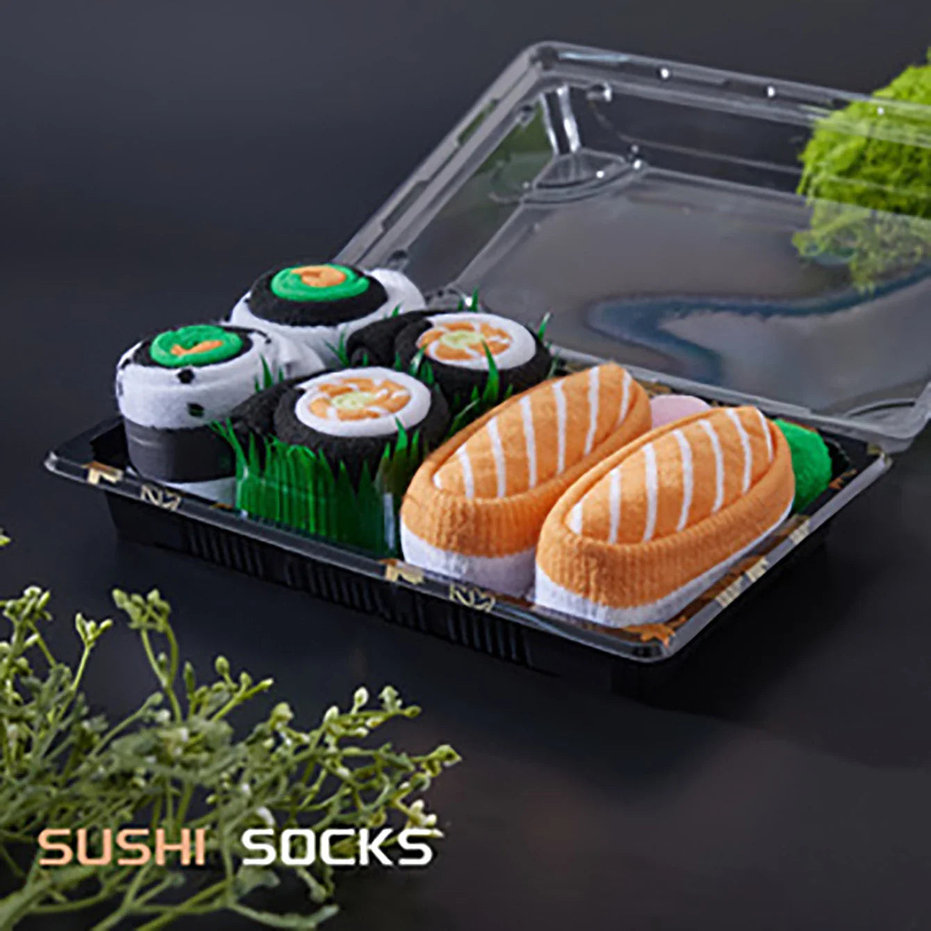 Three Pairs Sushi Pattern Socks - Unique Gift for Men & Women, All-Season Collection for Halloween