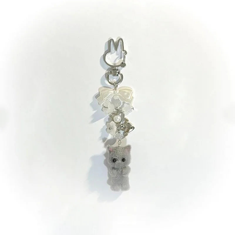 Furry Kitten Keychain — Handmade Y2K Fashion Accessory for Women