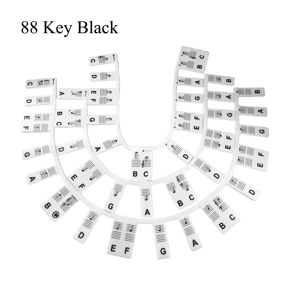 Miwayer Piano Keyboard Stickers - Removable 61/88 Key Note Labels for Beginner Piano Learning Guide