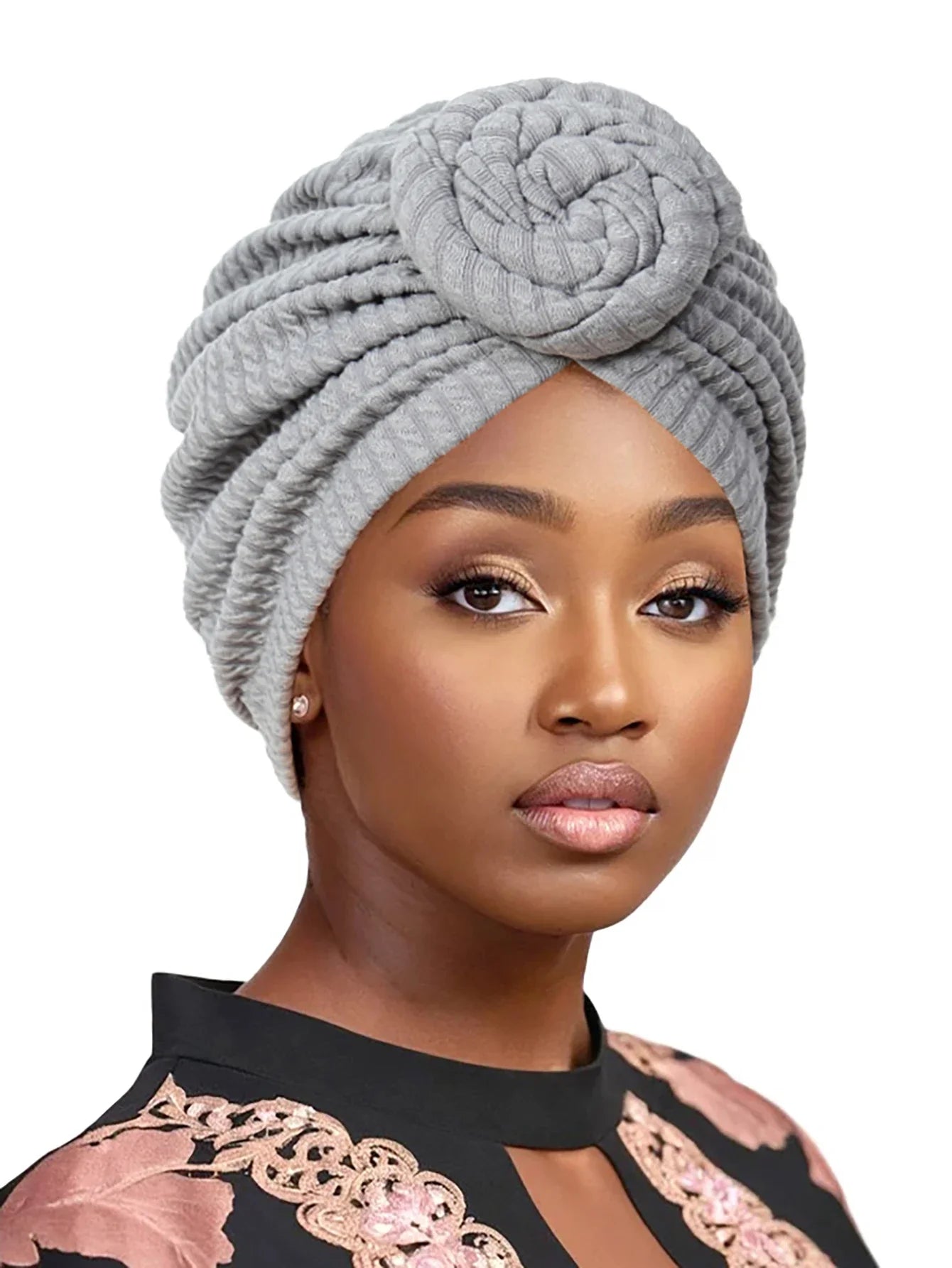 Women’s Fashion Turban Hijab Hat – Soft Elastic African Head Wrap, Breathable Muslim Chemo Cap for Girls & Women
