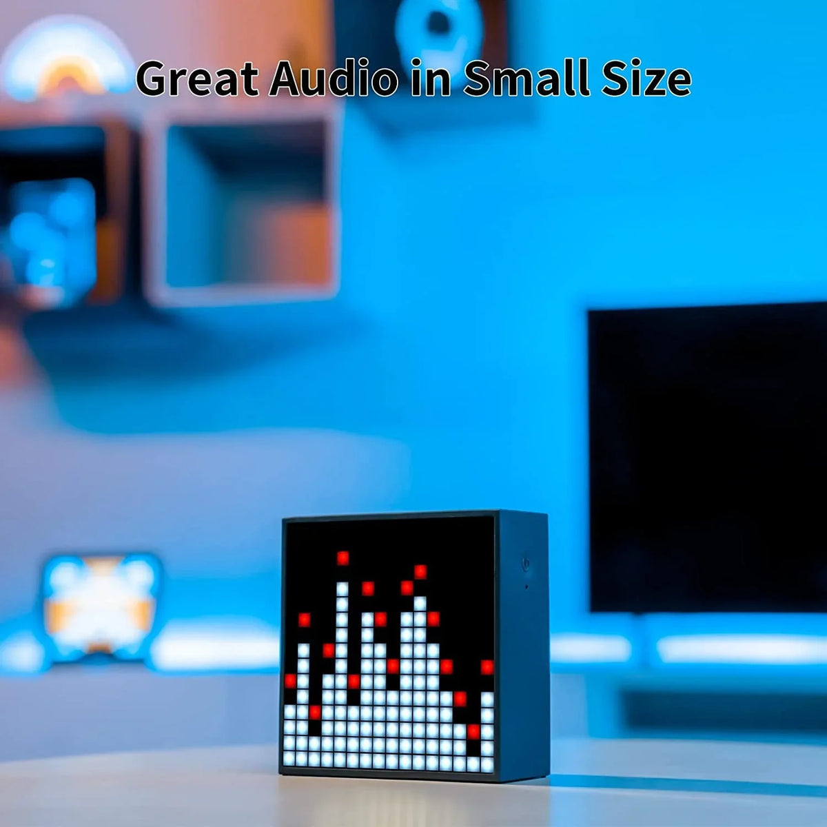 Divoom Timebox Evo Bluetooth Speaker with LED Pixel Display – Smart Alarm Clock & Programmable Art Screen | Wireless Portable Speaker, Unique Gift Night Light Decor