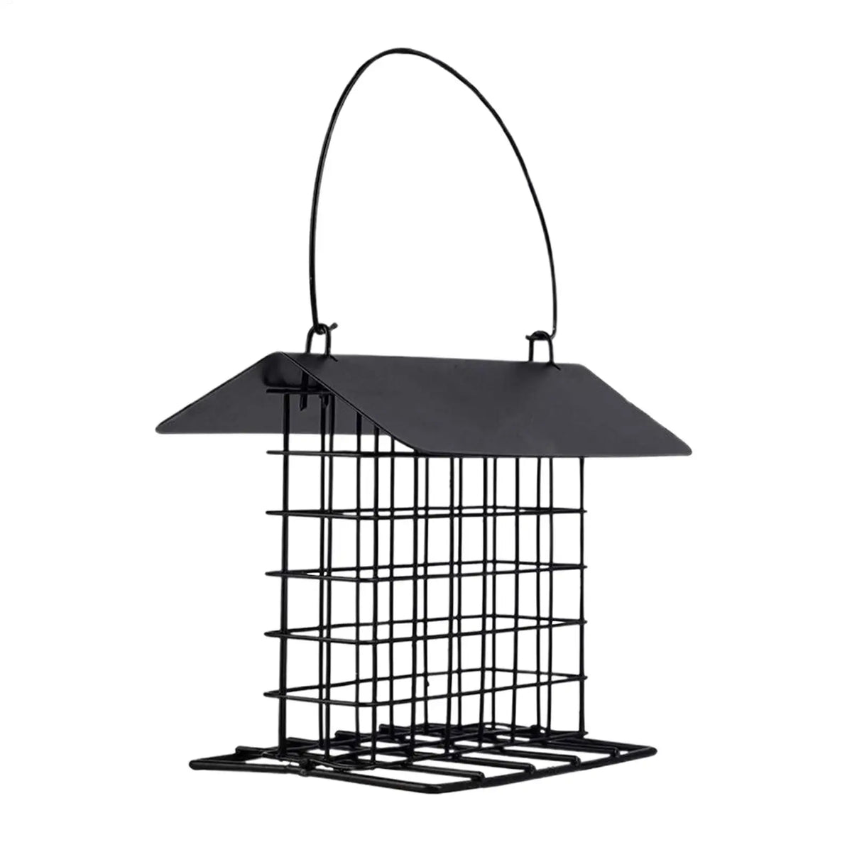 Outdoor Hanging Bird Feeder - Weatherproof Roof Bird Feeding Tray & Suet Feeding Station for All Bird Breeds