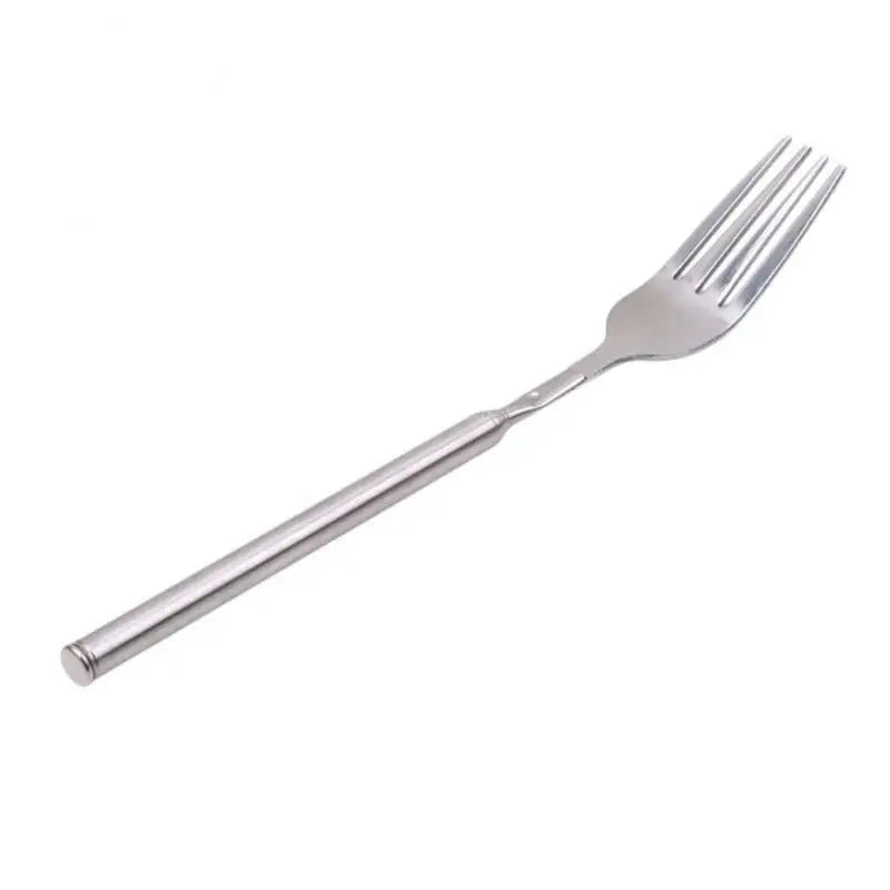 Telescopic BBQ Extendable Fork - 64CM Long Handle, Multipurpose Dinner and Fruit Fork for Meat and Desserts, Kitchen Accessory