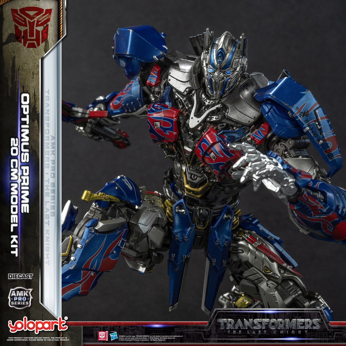 YOLOPARK Transformers Model – The Last Knight AMK PRO 20cm Optimus Prime Action Figure Toy for Boys & Men