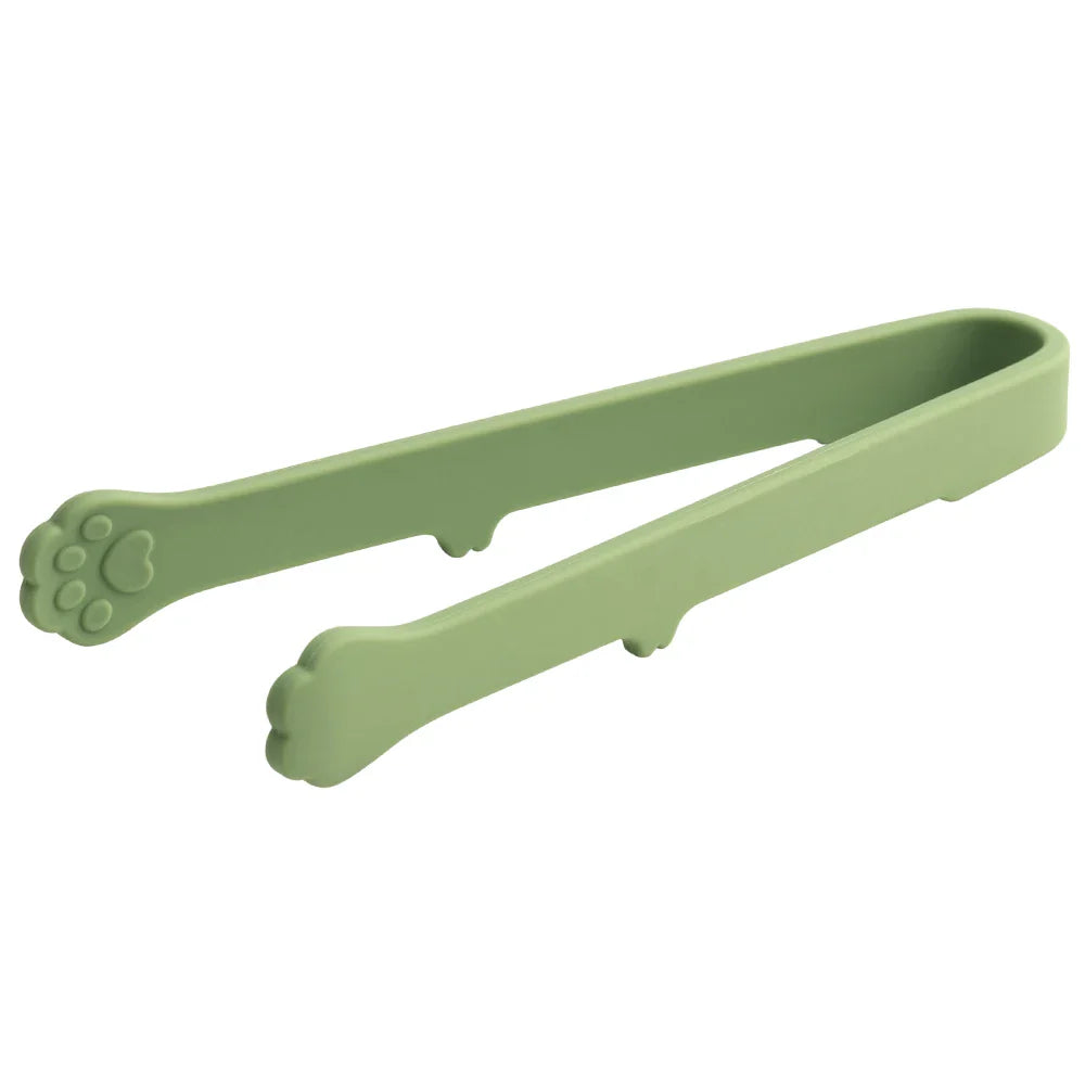 5.71inch Non-Slip Cat Paw Silicone Tongs – Cute Japanese Cartoon BBQ & Baking Food Clip Kitchen Gadget