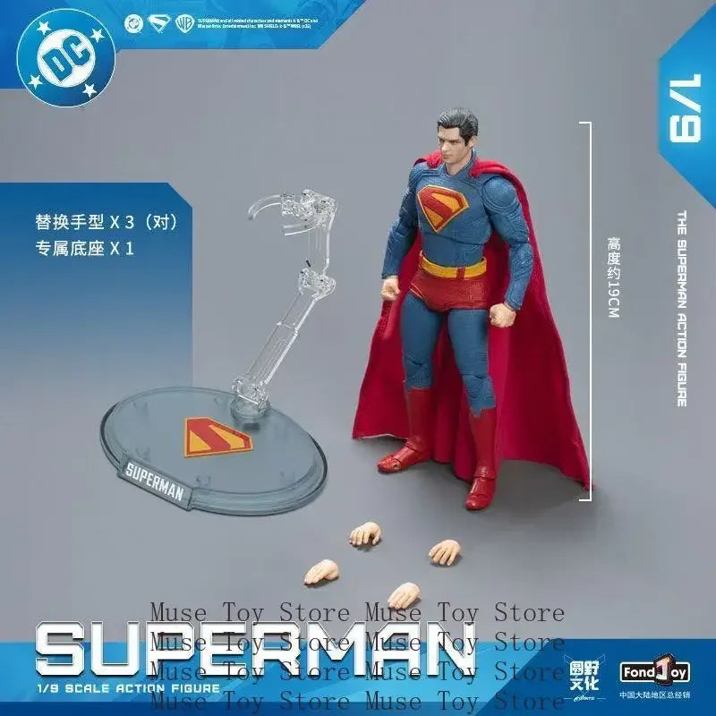 2025 Fondjoy David Corenswet Superman Action Figure – 1/9 PVC Movable Figure Toy for Kids & Boys Gift
