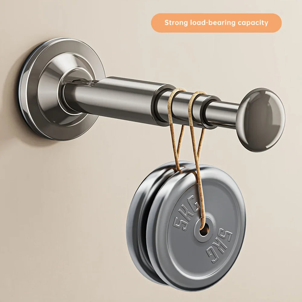 1/2pcs Hanger Storage Rack – No-Drill Suction Cup, Retractable & Adjustable Space-Saver for Home & Office