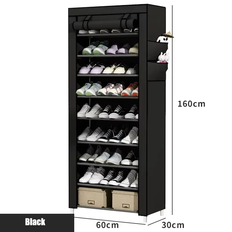 Multi-Tier Space-Saving Shoe Rack – Dustproof & Economical Cabinet for Dormitory or Home Entryway Storage