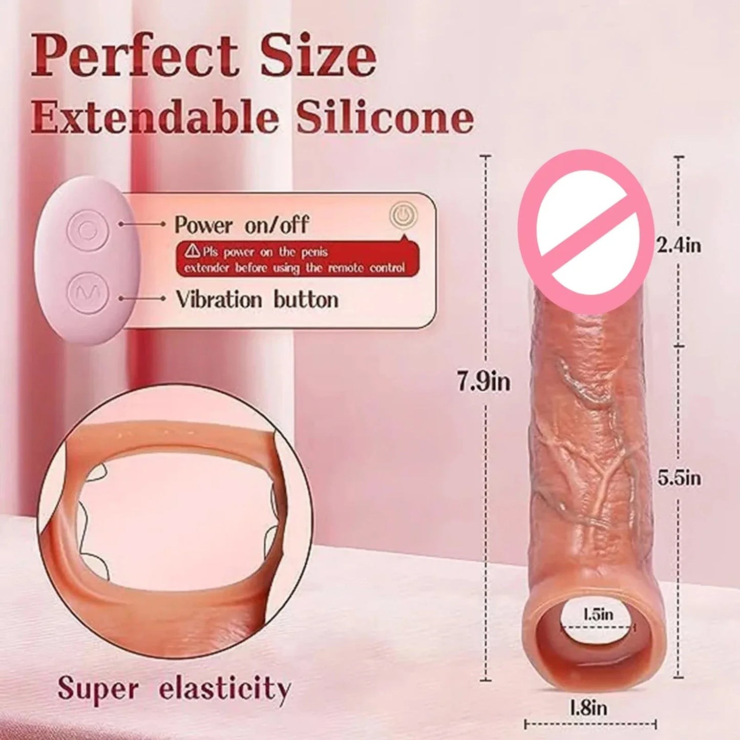 Men’s Silicone Extension Sleeve – Comfort Fit Enhancement Accessory, Flexible Silicone Cover for Personal Use, Soft Stretch Design Case