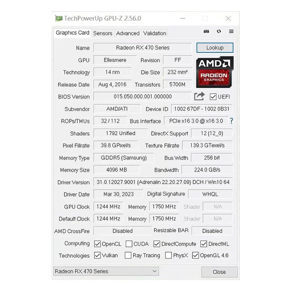 SOYO AMD Radeon RX470 4GB GDDR5 Graphics Card – 256bit Video Card with HDMI, DP, DVI for Desktop Gaming GPU