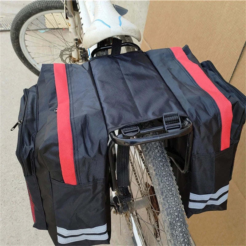 2-in-1 Cycling Double-Side Rear Rack – Camo Trunk Bag & Bike Pannier for Mountain & Road Bikes
