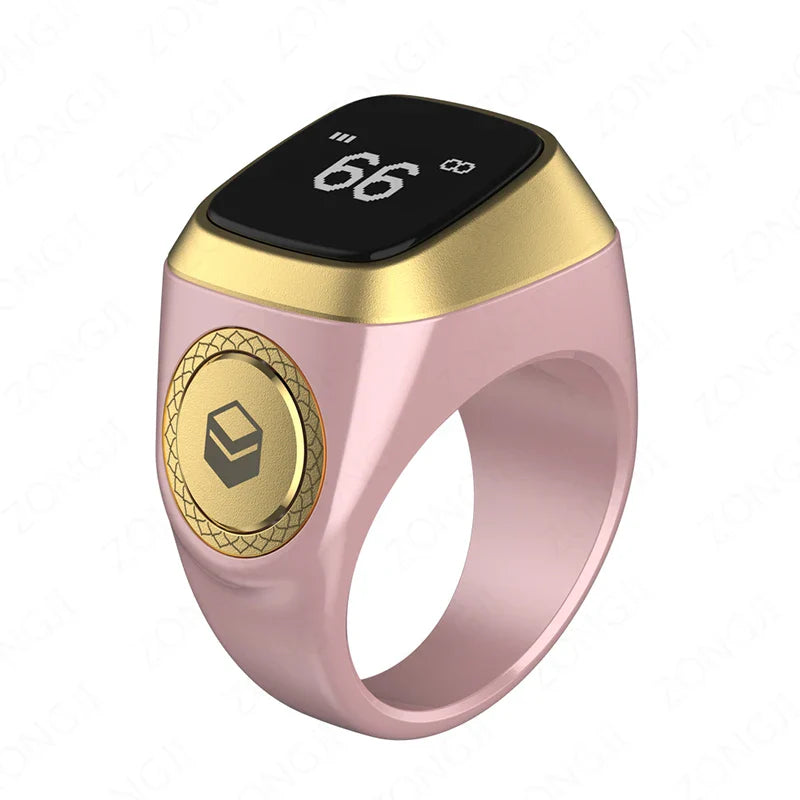 2025 IQibla Smart Zikr Ring – Electronic Digital Tasbih Counter with Vibration Reminder, Waterproof for Muslim Prayer
