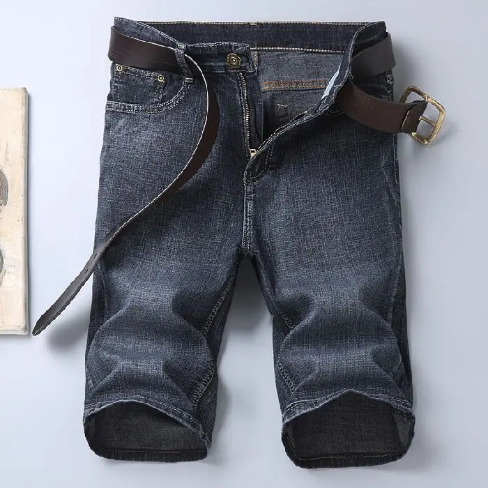 Men's Slim Fit Stretch Denim Shorts – Fashion Straight Black Summer Jeans