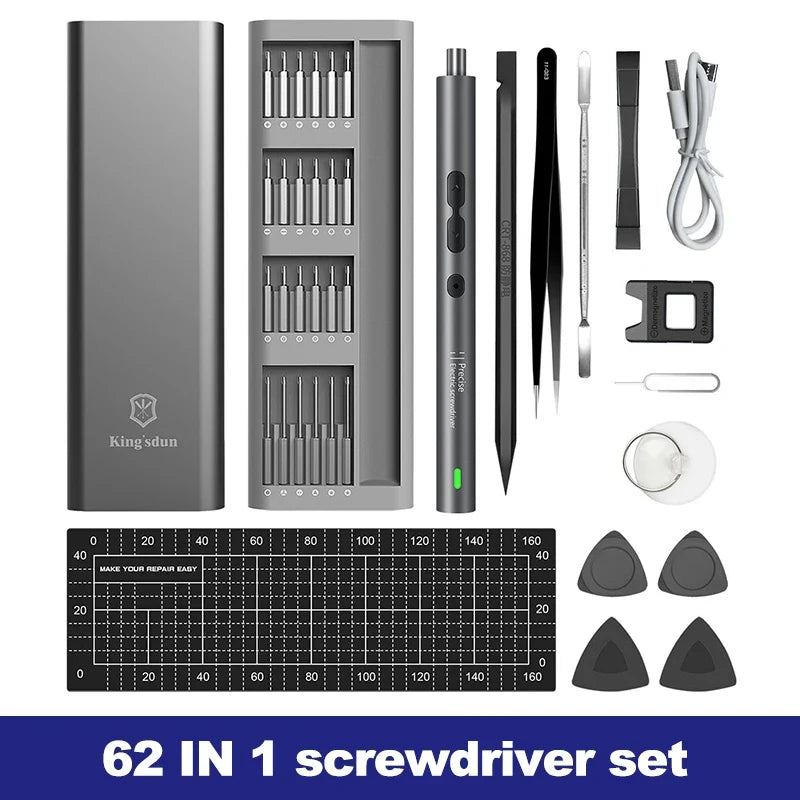6-in-1 Electric Screwdriver Kit - Cordless Precision Repair Tool Set for Phone, Watch & Electronics