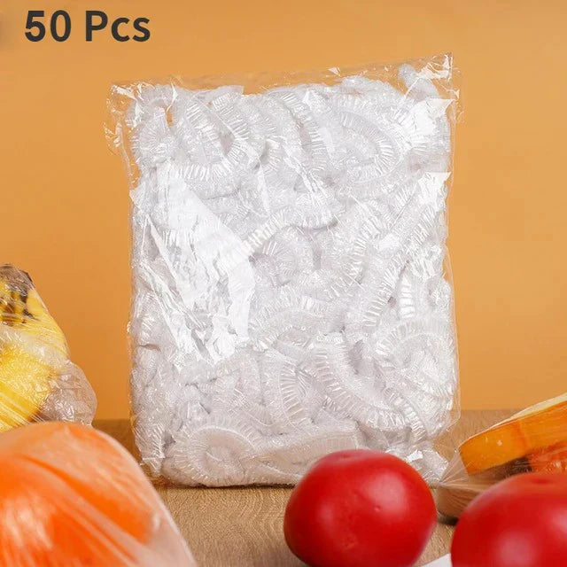 Disposable Food Cover Wrap Bowl Covers, Food Grade Fresh-Keeping Plastic Wrap Bags for Kitchen Storage Accessories