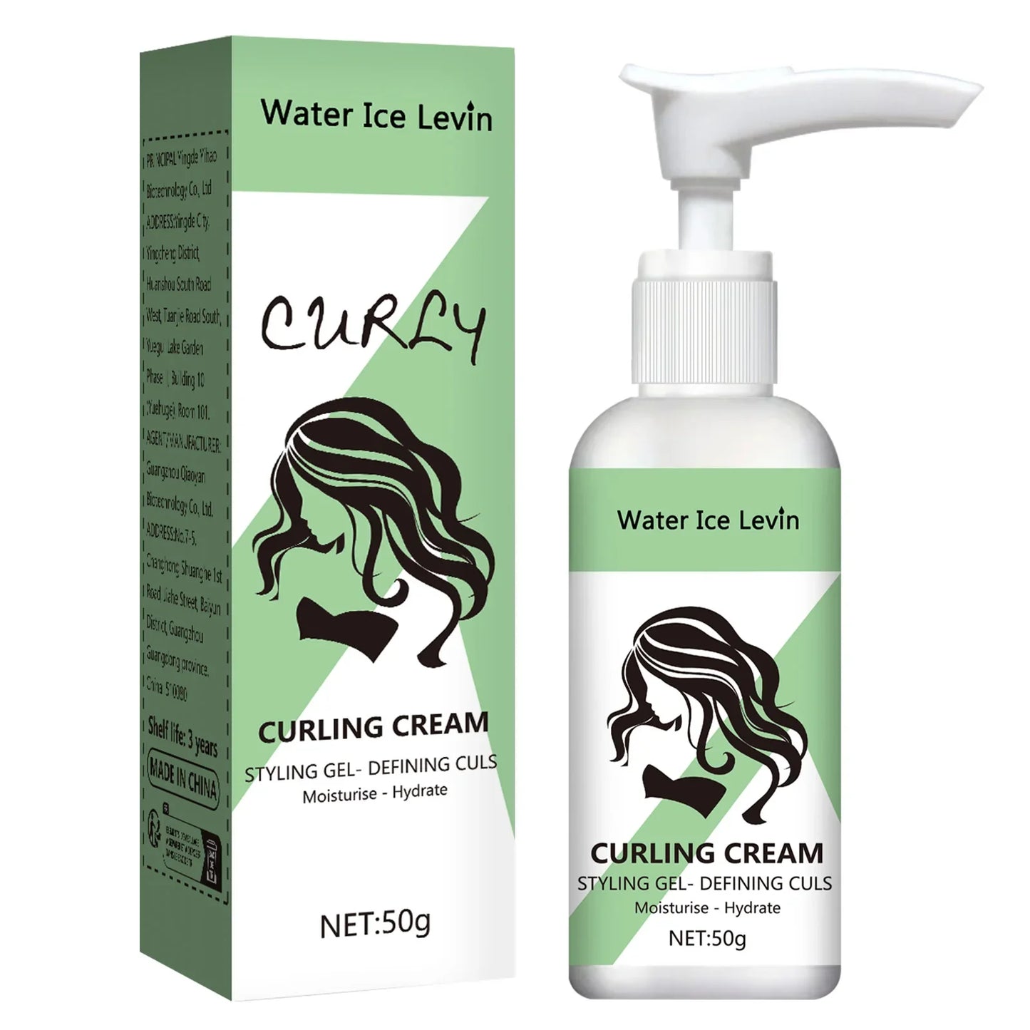 Curly Hair Styling Cream – Moisturizing & Smoothing Formula for Elasticity and Shine, Easy to Set