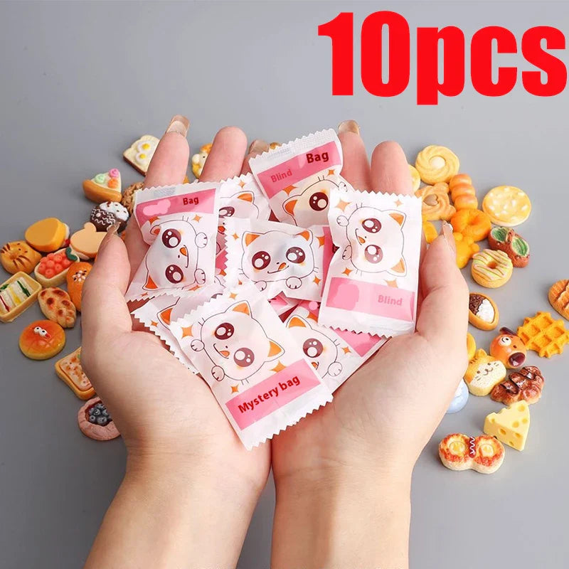 Resin Food Blind Box Model – 5/10/30/60pcs Creative Home & Kitchen Decoration Statues, Desktop Collectibles & Holiday Gifts for Kids