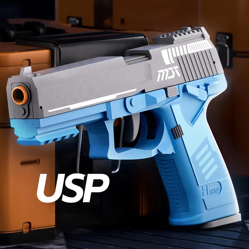 Toy Gun Bullets & Shells for Boys – Colt 1911 & USP Shell Ejecting Accessories for Shooting Games